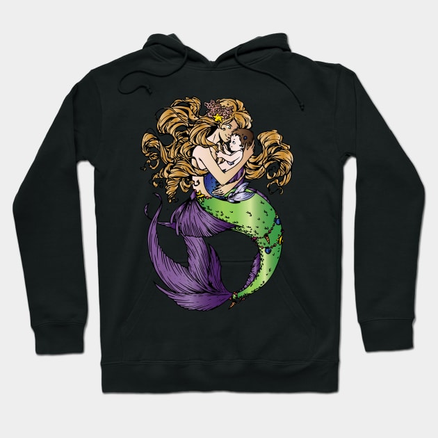 Mother Mermaid Hoodie by AmazingArtMandi